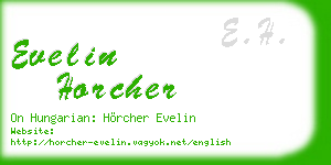 evelin horcher business card