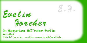 evelin horcher business card